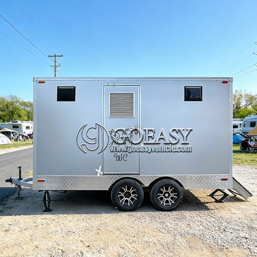 4-Station Restroom Trailer for Parties Luxury Toilet Trailer for Sale