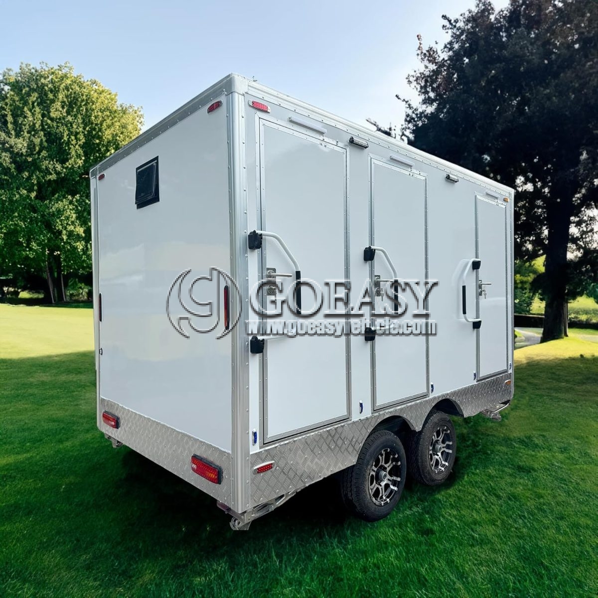3 Station Portable Restroom Trailer | Mobile Bathroom & Camping Toilet ...