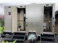 12.5FT Portable Toilet Trailer Travel Toilet Trailer OutdoorRestroom for Business Camping