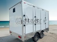 3 Station Portable Restroom Trailer Mobile Bathroom Camping Toilet Trailer