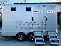 4 Station Restroom Trailer for Parties Luxury Toilet Trailer for Sale