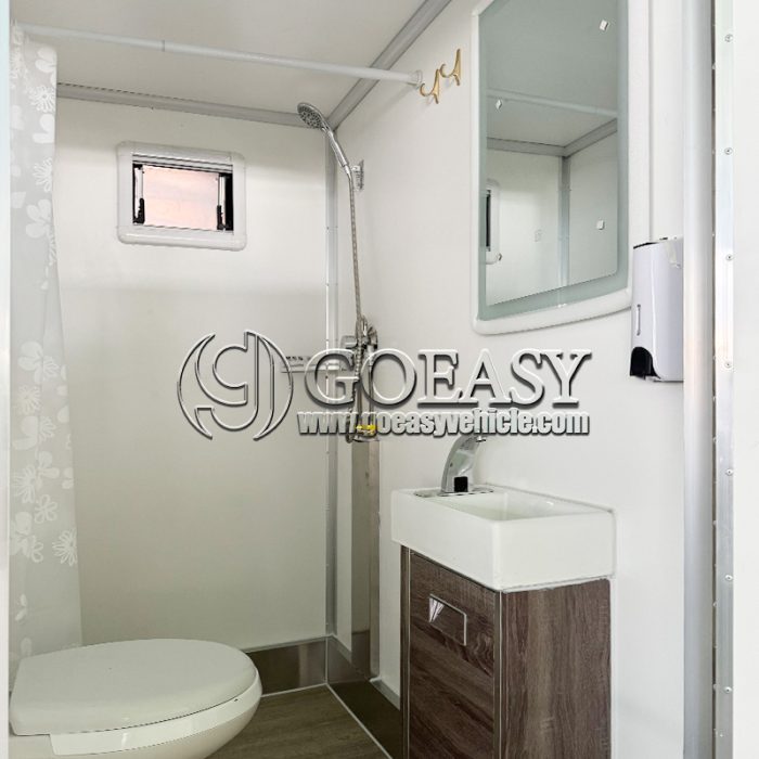 Light Green Luxury Toilet Trailer for Business Restroom Trailer for Events & Outdoor Use