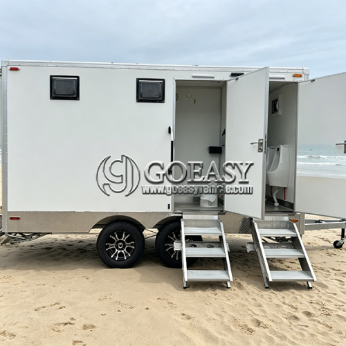 4-Station Restroom Trailer for Camping and Dining Luxury Toilet Trailer for Sale
