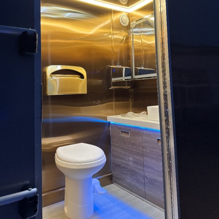 Premium 4-Station Restroom Trailer Luxury Mobile Toilet Trailer for Events & Venues