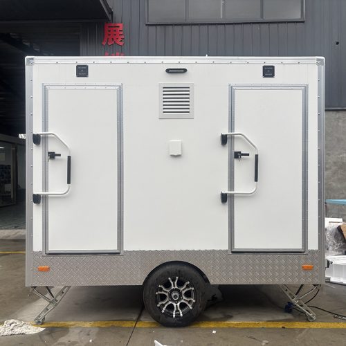 2 Station Luxury Bathroom Trailer for Business Outdoor Camping Mobile Toilet Trailer