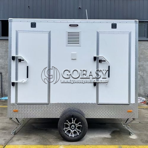 2 Stand White Toilet Trailer