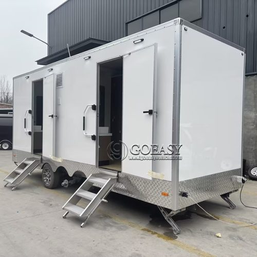 20.7FT Luxury White 2 Station Restroom Trailer for Outdoor Events