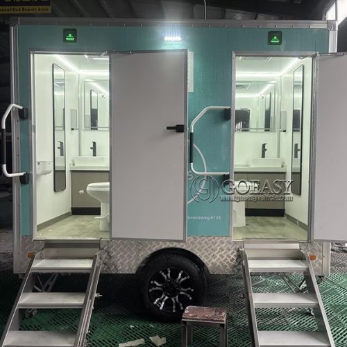Customize 2 Station Restroom Trailer, Toilet Trailer for Sale