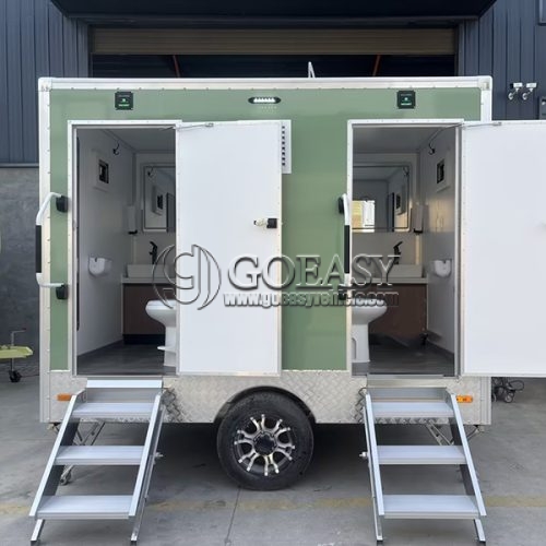 2-Station Portable Green Restroom Trailer Outdoor Activities & Eco-Friendly Event Solutions