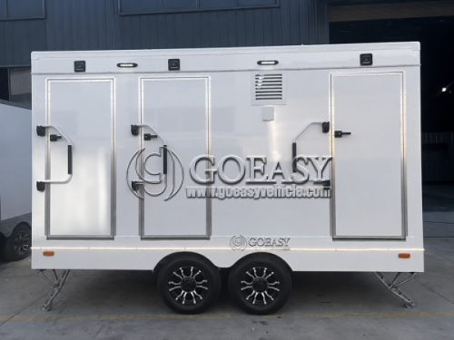 13FT White Luxury 3-Station Restroom Trailer