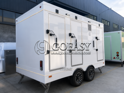 13FT White Luxury 3-Station Restroom Trailer