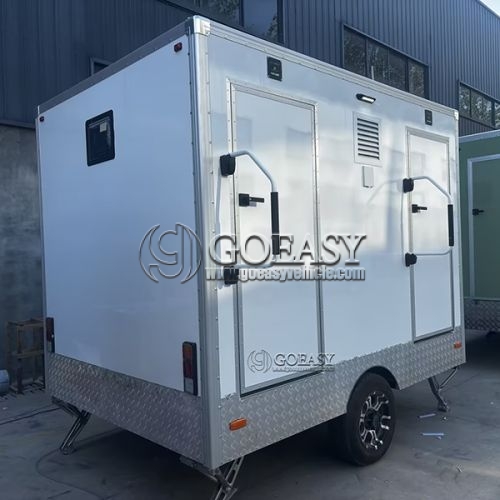 2-Station White Restroom Trailer