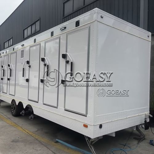 23FT White 7-Station Luxury Restroom Trailer