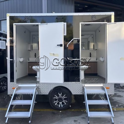 tion Luxury Black Restroom Trailer