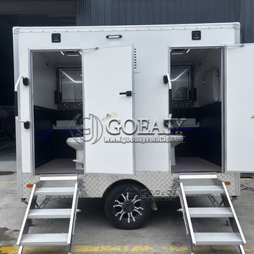 10FT 2 Station White Luxury Restroom Trailer
