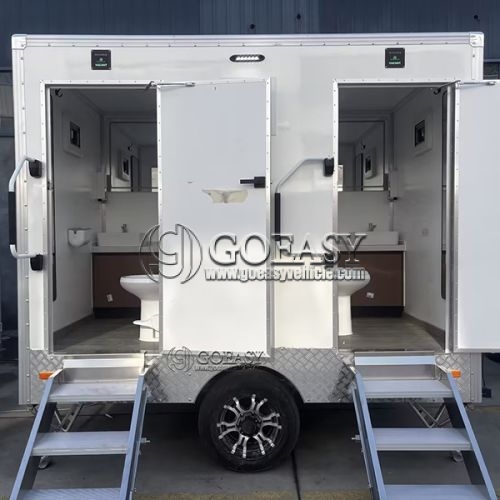 9.5FT 2 Station White Luxury Restroom Trailer