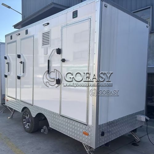 12.5FT 3-Station White Restroom Trailer